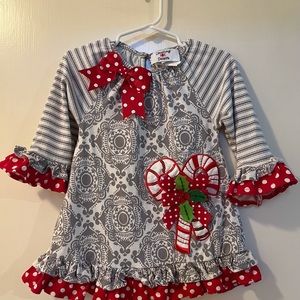 Counting daisies Christmas Candy Candy Dress, size 2T